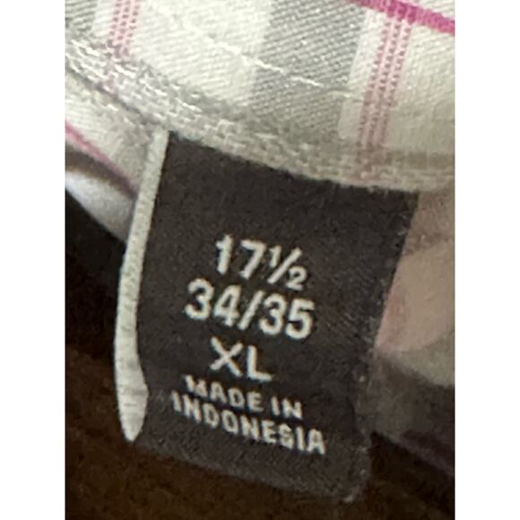 VAN HEUSEN Men's Long Sleeve Button Front Flex Shirt XL - Athletic Fit - 17 1/2 - Picture 4 of 5